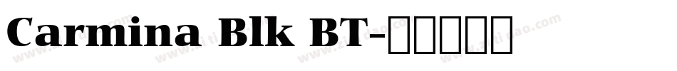 Carmina Blk BT字体转换